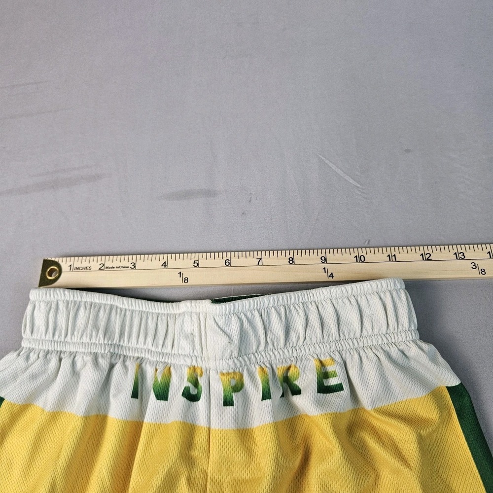 Champro Inspire Basketball Shorts Yellow Green Eagle Youth L Athletic - Picture 2 of 7